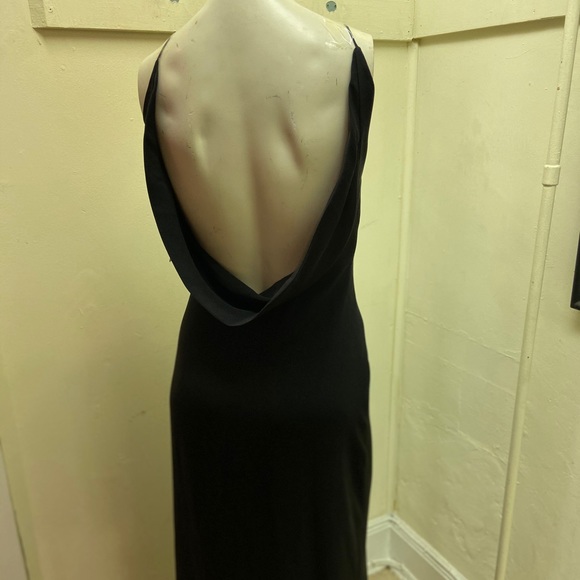 Black Long Backless Dress - Picture 4 of 6